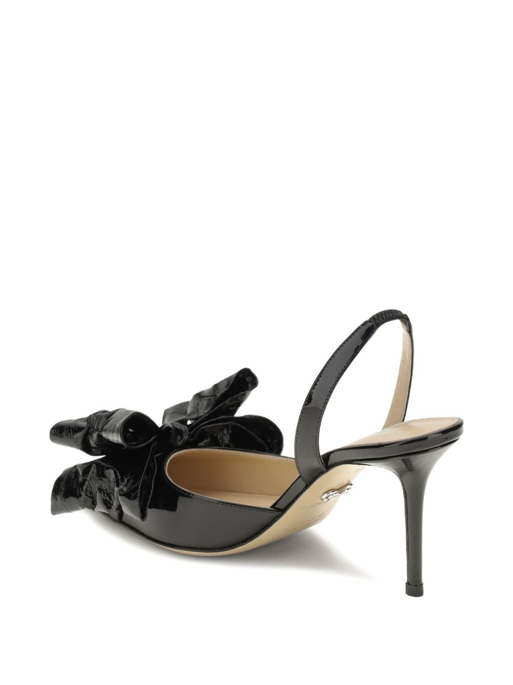 85mm bow-embellished slingback pumps - 5