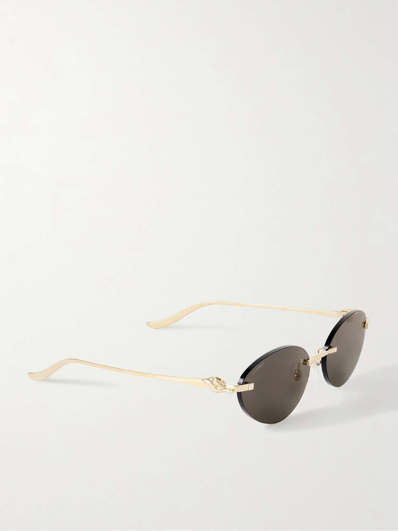Panthère cat-eye gold-tone sunglasses Gold 3