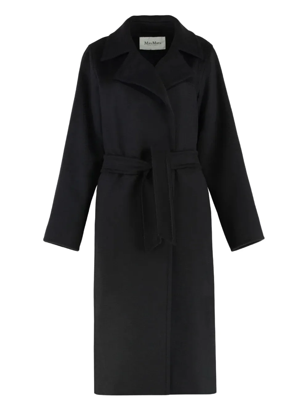 Manuela Belted Coat in Black - 1