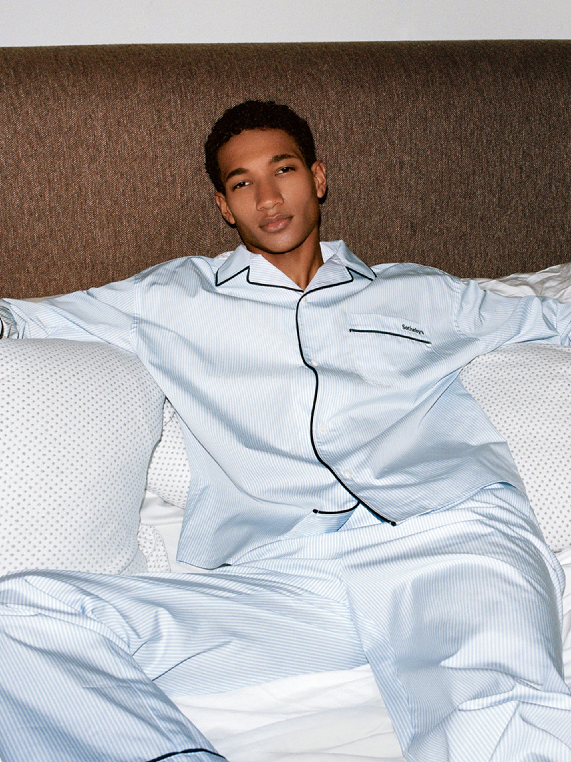 Sotheby's Unisex Pajama Pant in Blue Stripe - 2