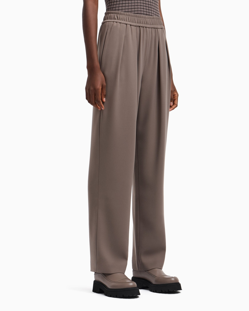 EMPORIO ARMANI TECHNICAL-CADY TROUSERS WITH ELASTICATED WAISTBAND outlook