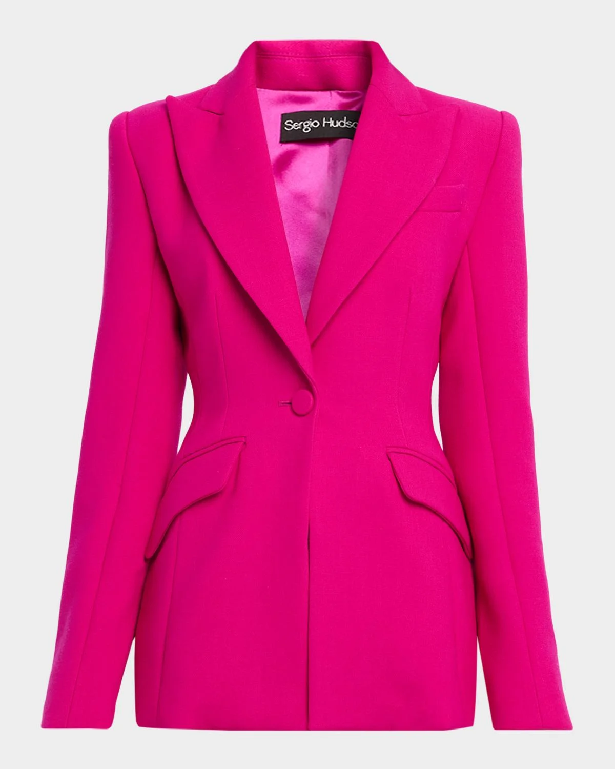 Crepe Single-Breasted Blazer - 1