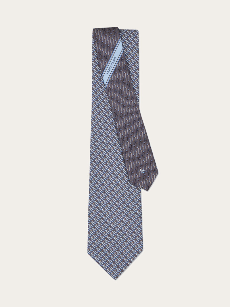 Ski print silk tie 3