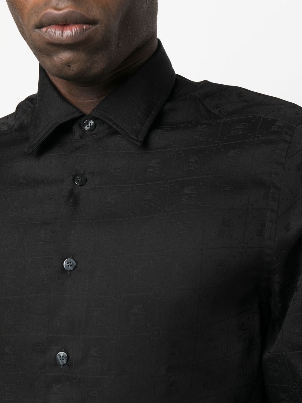 point-collar lyocell shirt - 5