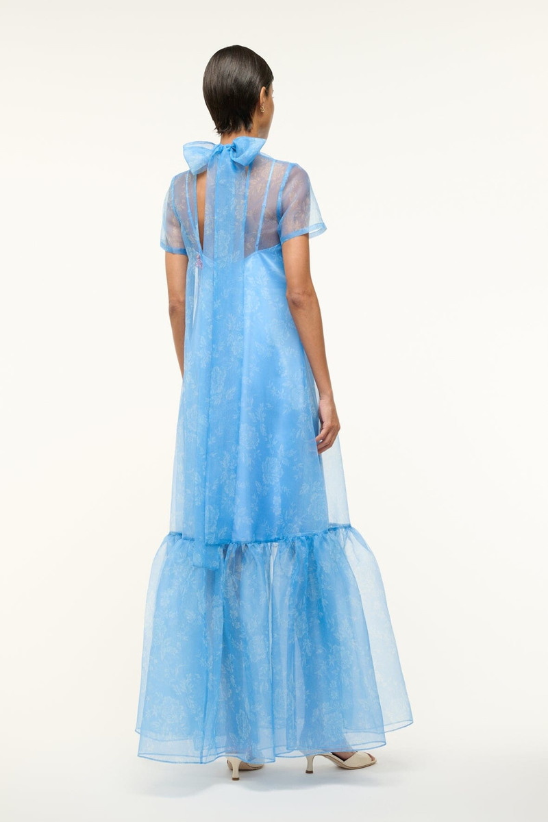 STAUD CALLUNA DRESS BLUE ROSE 3