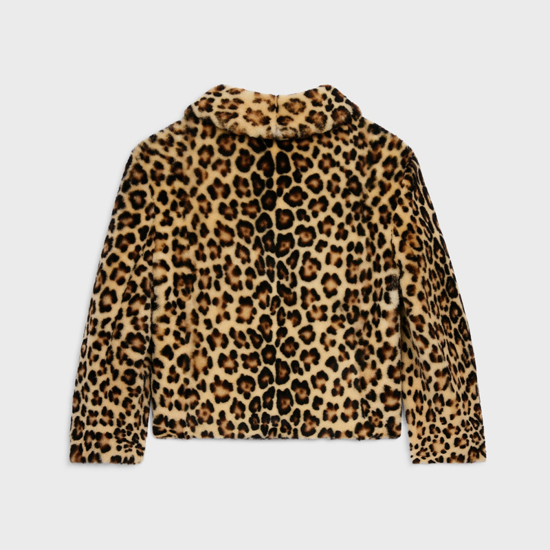CELINE jacket in leopard shearling outlook