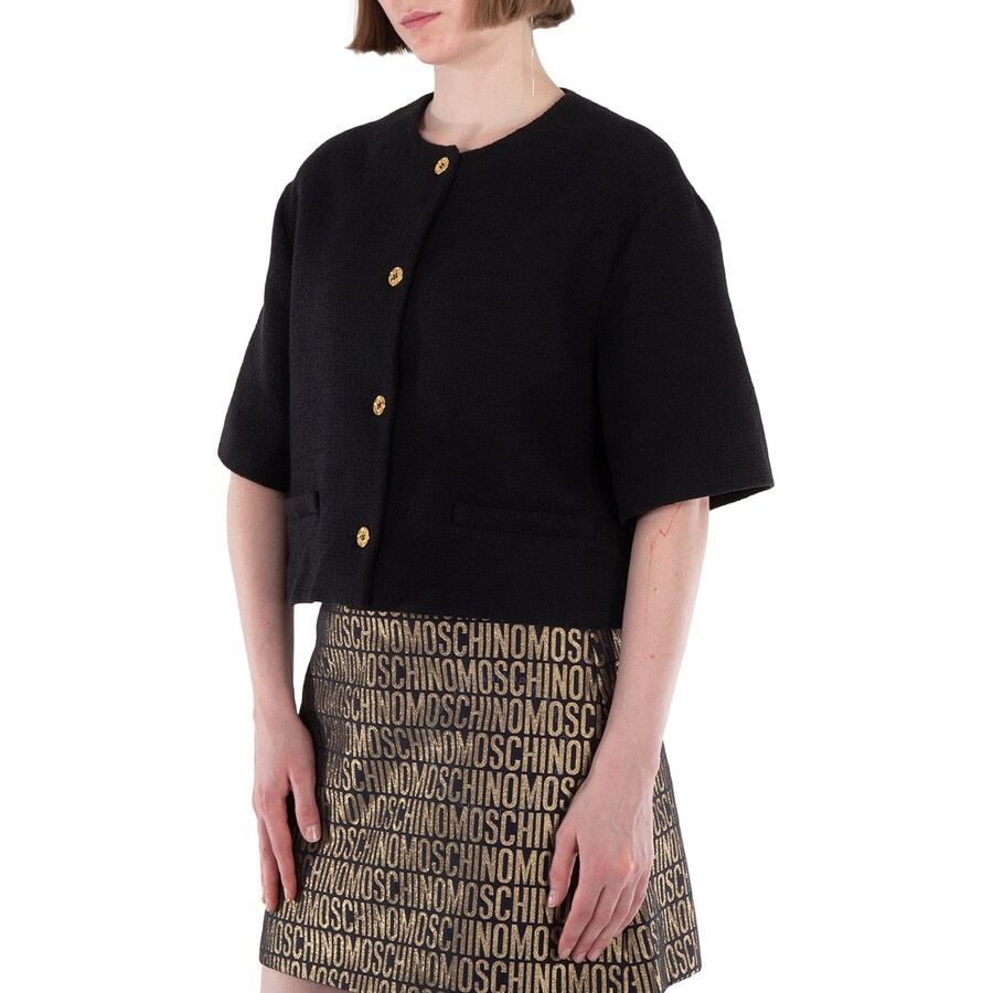 Moschino Short-Sleeve Cropped Jacket - 2