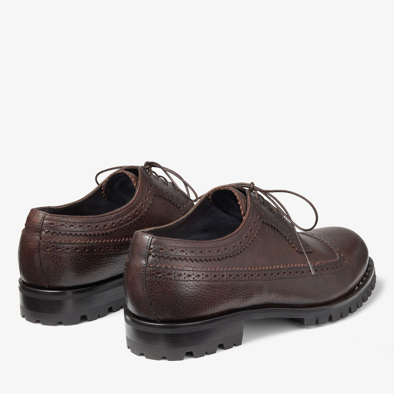 JIMMY CHOO Diamond Derby
Mocha Calf Leather Lace-Up Shoes outlook