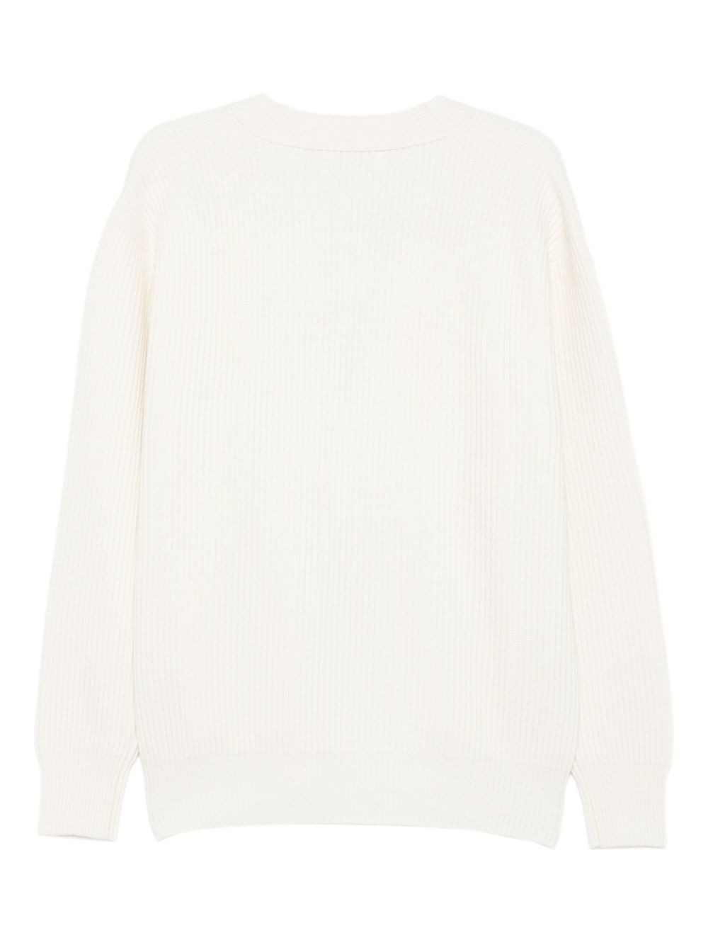 ribbed buttoned-front cardigan - 2
