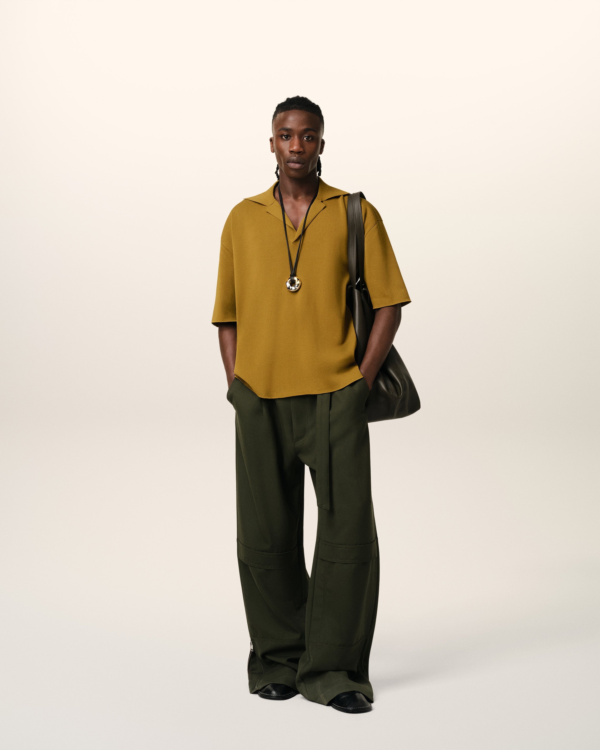 MUSTARD SHORT SLEEVE POLO - 1