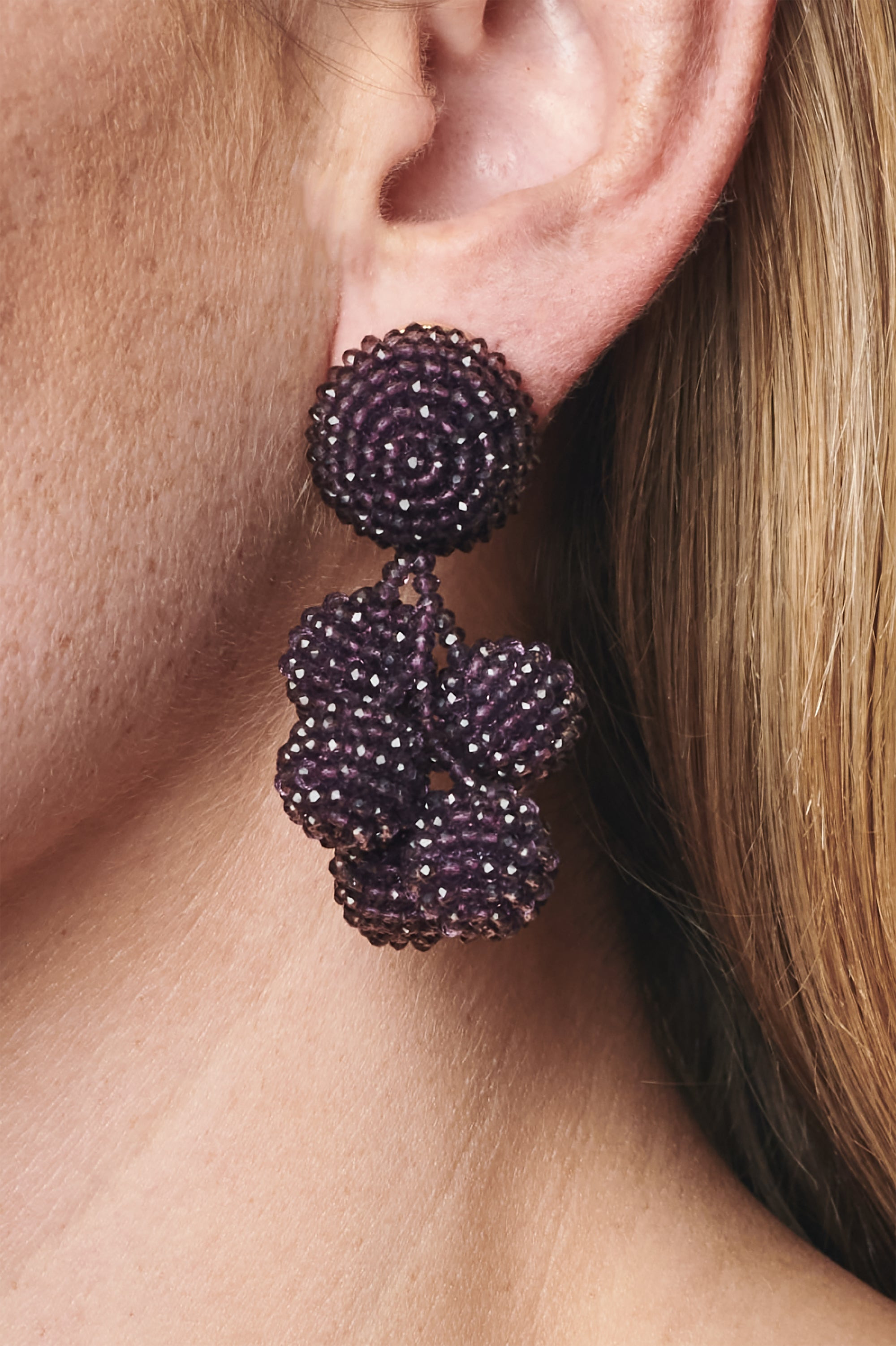 MINI COCONUTS EARRINGS - VIOLET - 2