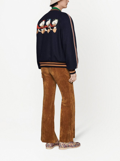 GUCCI x Disney Donald Duck-print bomber jacket outlook