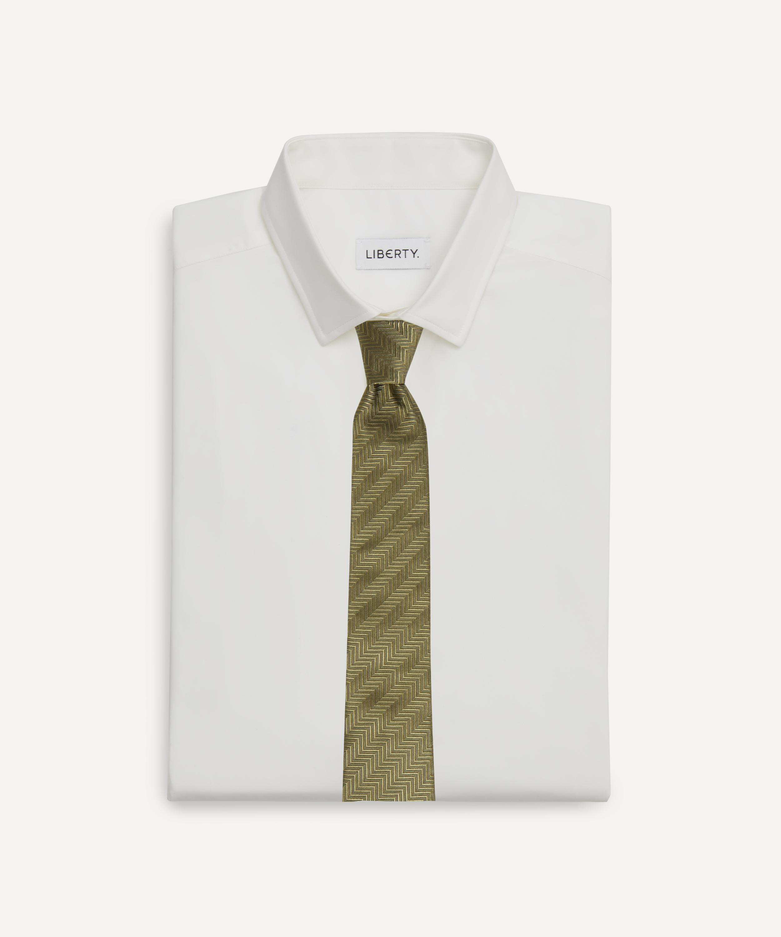 Chevron Zig-Zag Silk Tie - 3