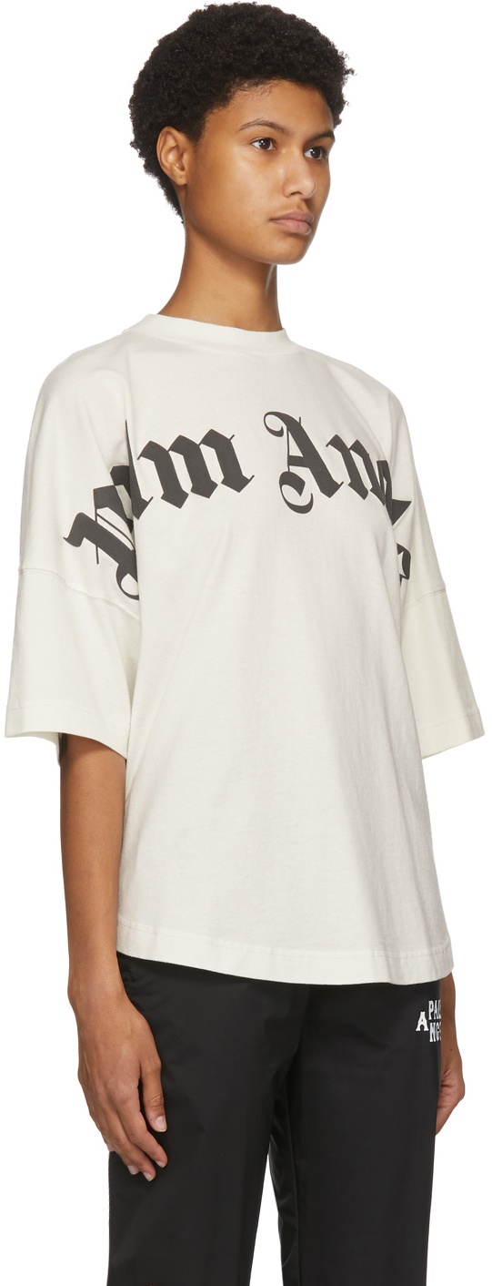 Palm Angels Off White Logo T Shirt REVERSIBLE