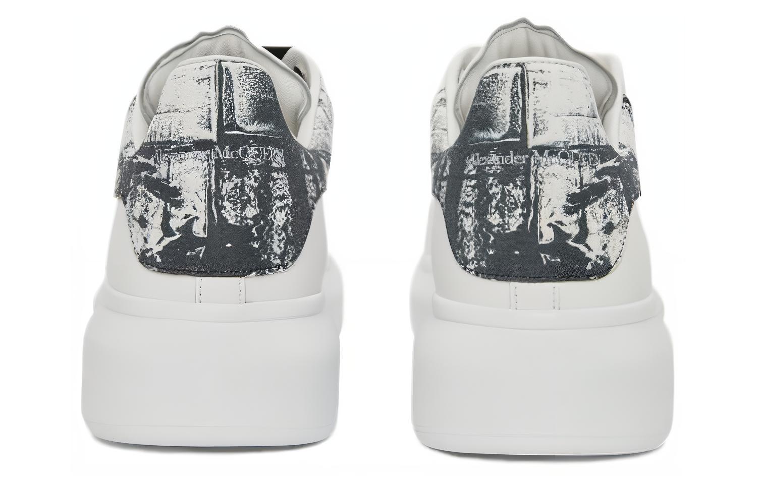 Alexander McQueen Oversized Sneakers 'White with Black Sketch' 782463WIE9P9061 - 4