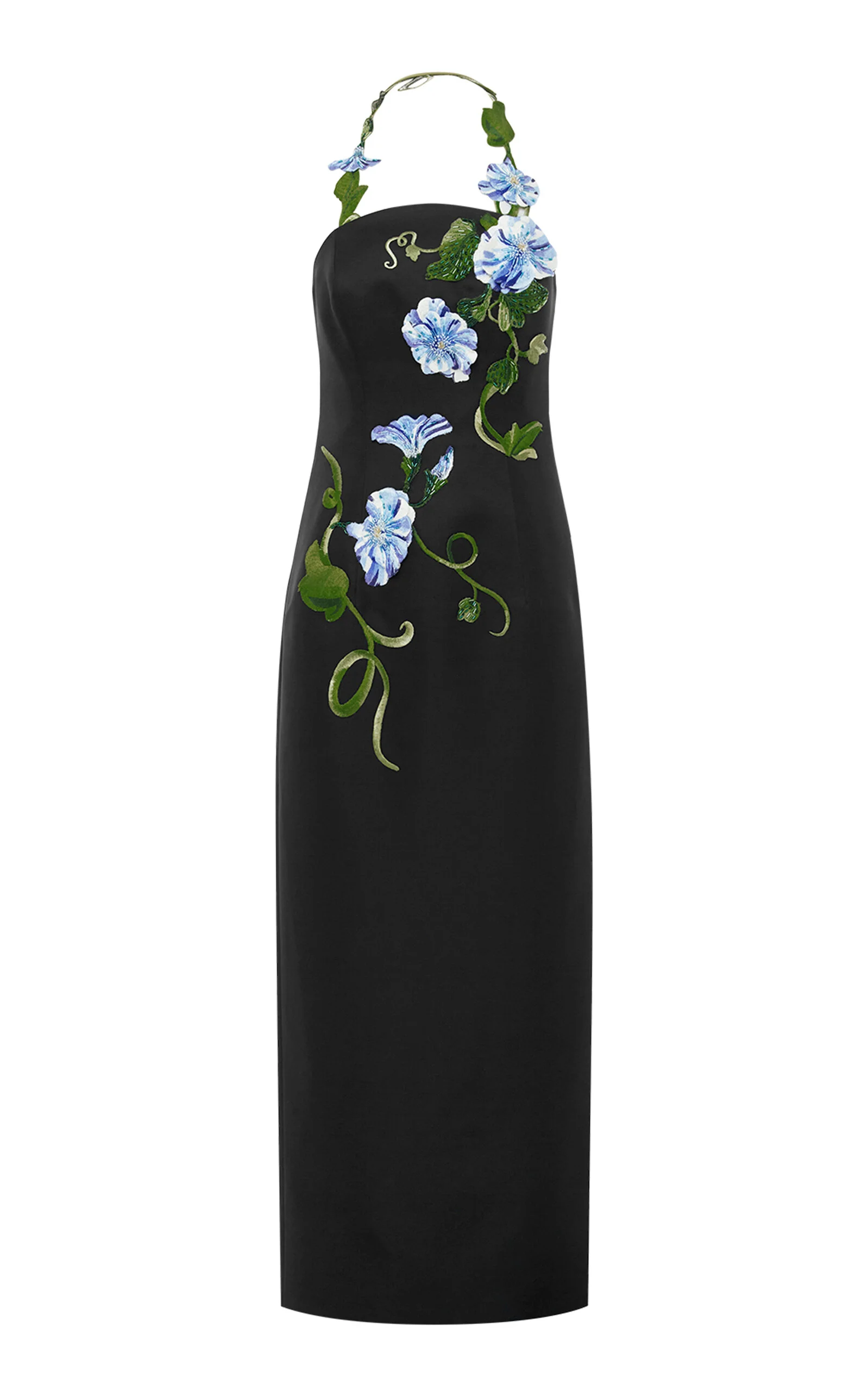 Ava Appliquéd Bustier Maxi Dress black - 1