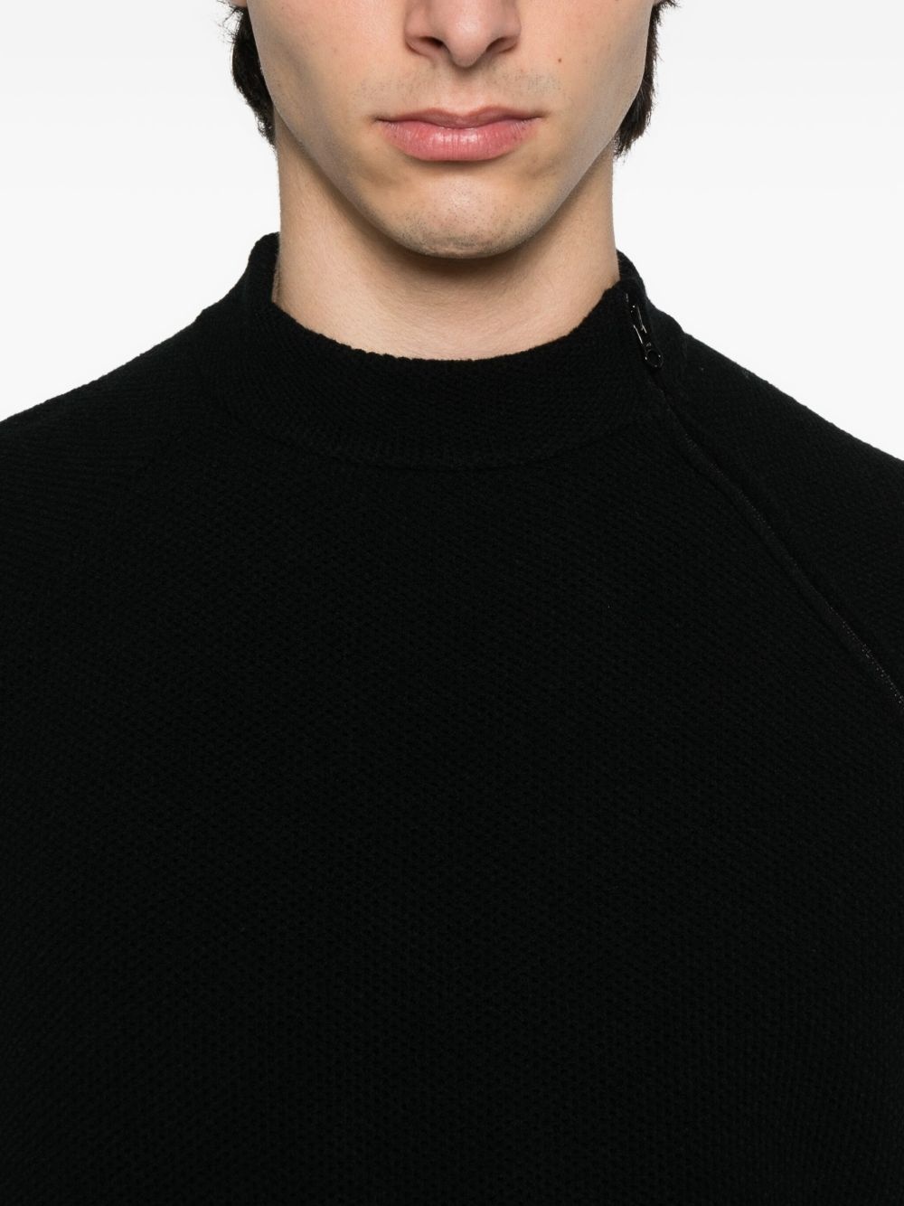 side-zip logo-patch jumper - 5