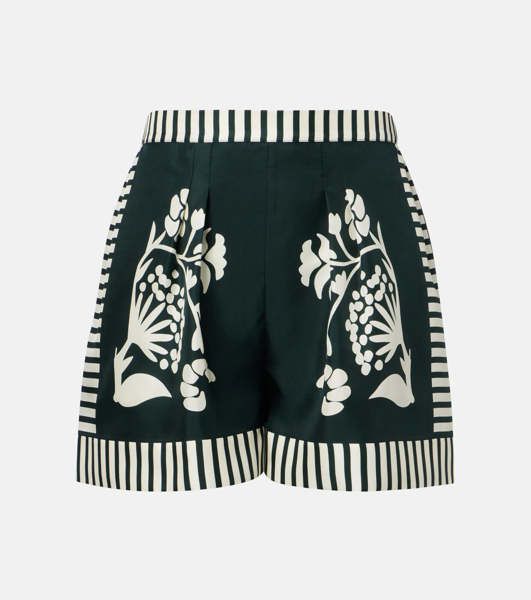 Arjun printed silk twill shorts - 1