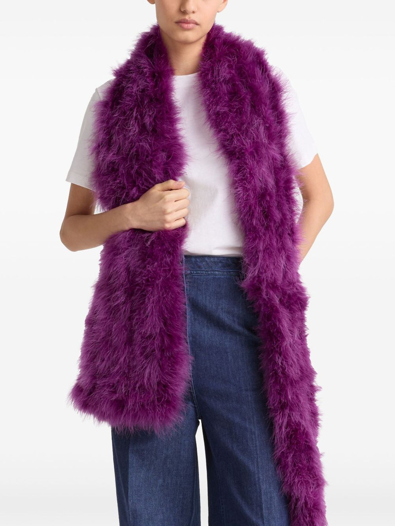 feather-detailing scarf 4