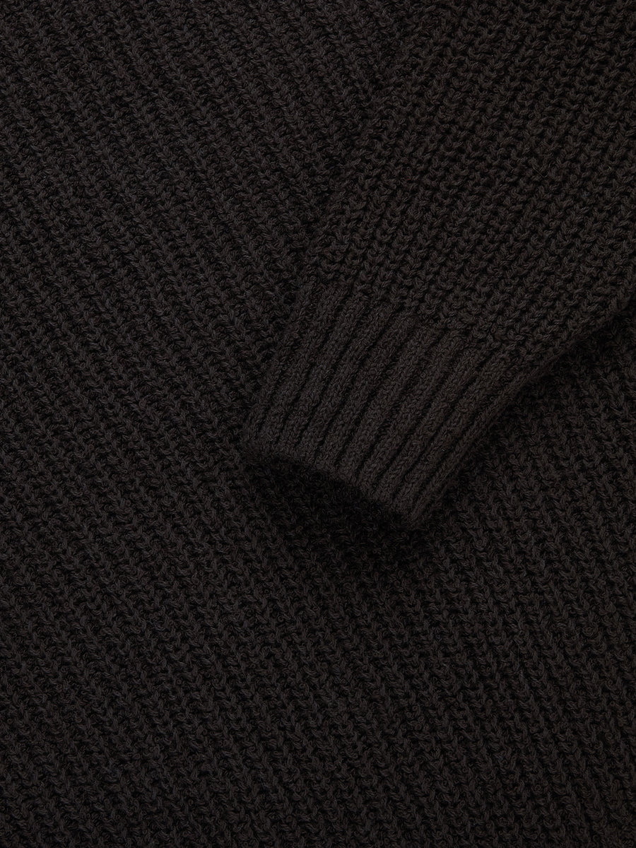 Cotton Crewneck Sweater Bark Boucle - 2