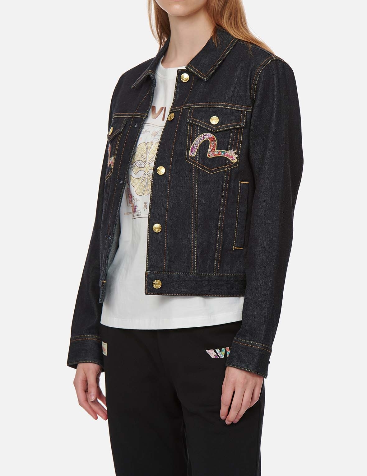 MOONLIGHT DRAGON EMBROIDERED DENIM JACKET - 4