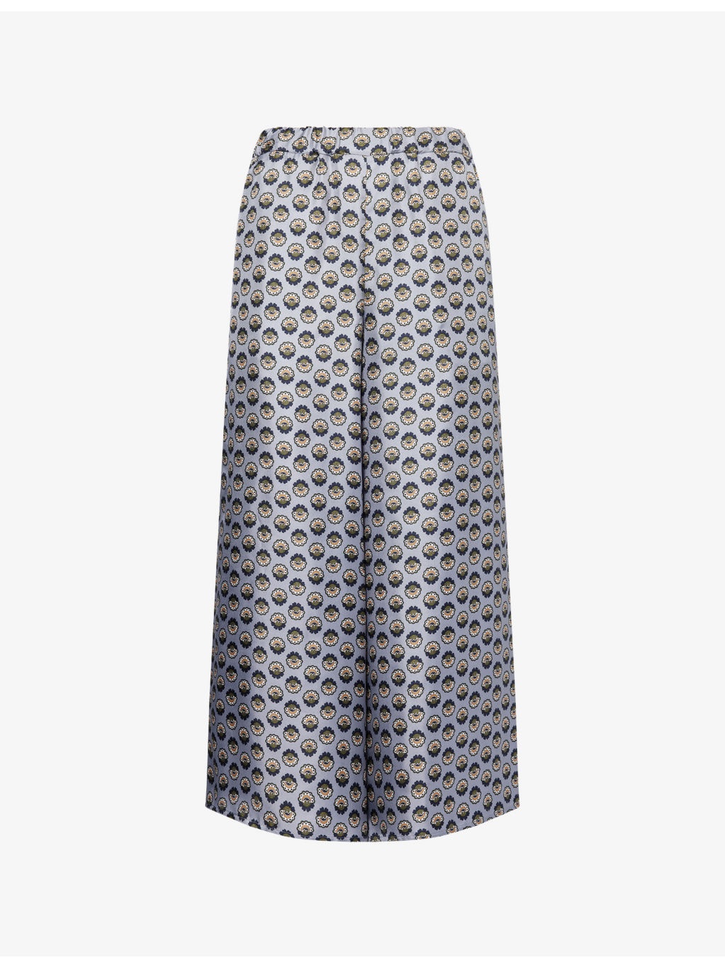 Tortona Graphic-Print Wide-Leg Silk Trousers - 1