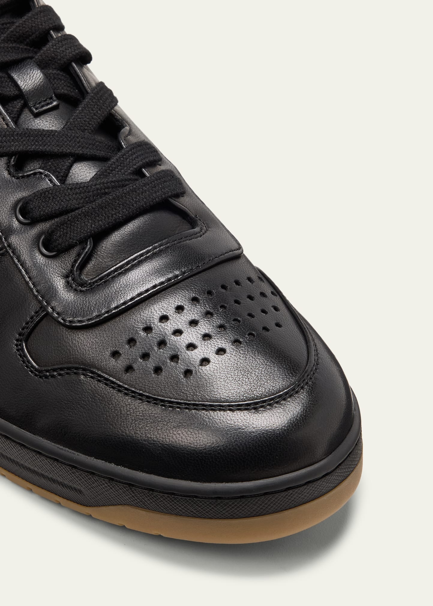 Men's Downtown Napa Leather Low-Top Sneakers - 3