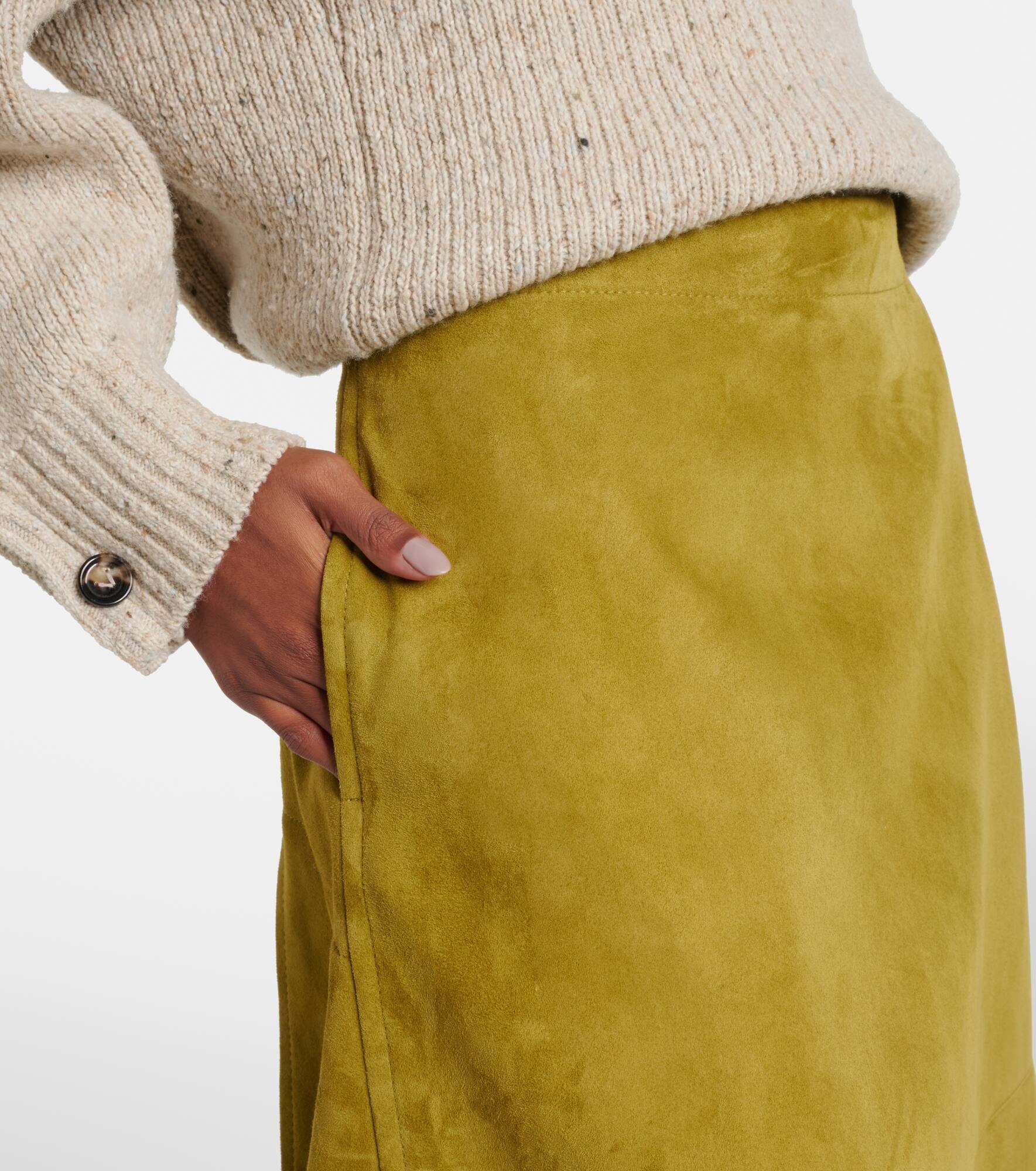 Suede midi skirt - 4
