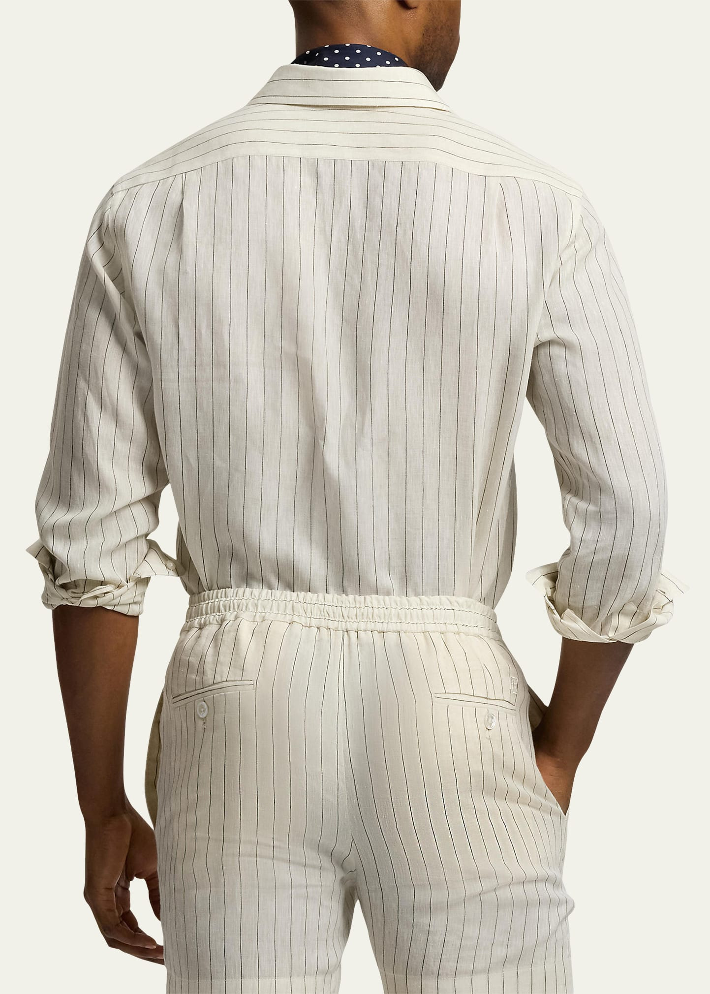 Men's Harrison Linen Thin Stripe Sport Shirt - 3
