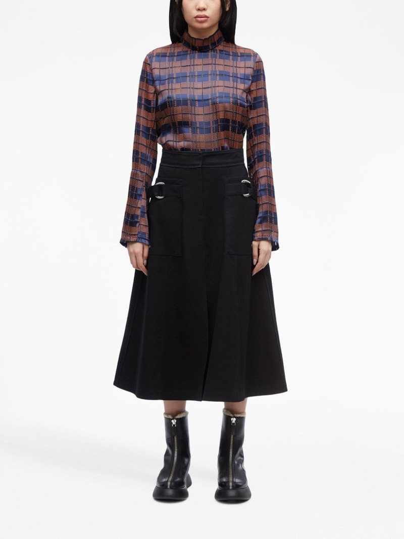 3.1 Phillip Lim D-ring buckle A-line midi skirt outlook
