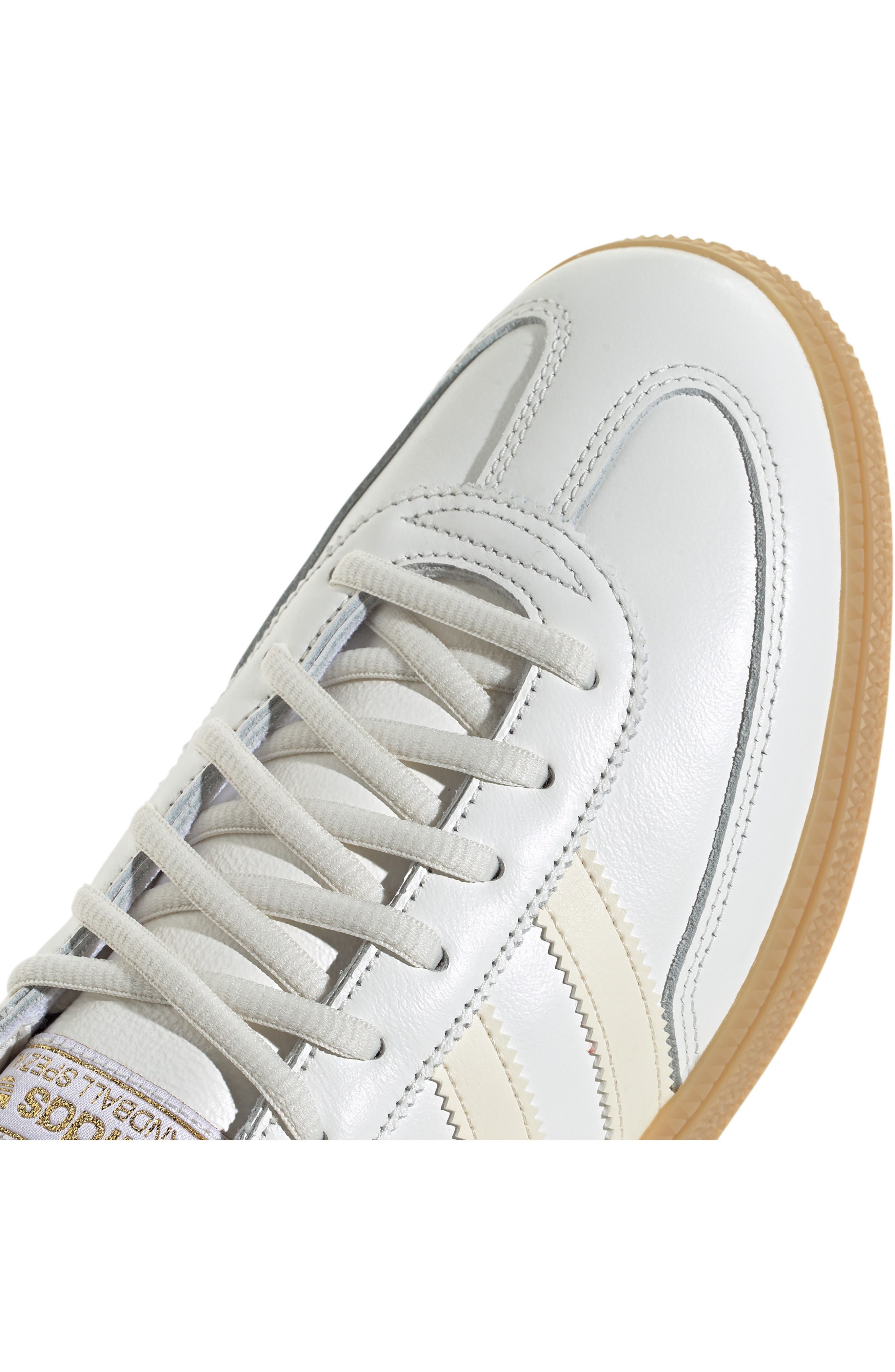 adidas Gender Inclusive Handball Spezial Sneaker in White/Wonder White/Gum at Nordstrom - 8