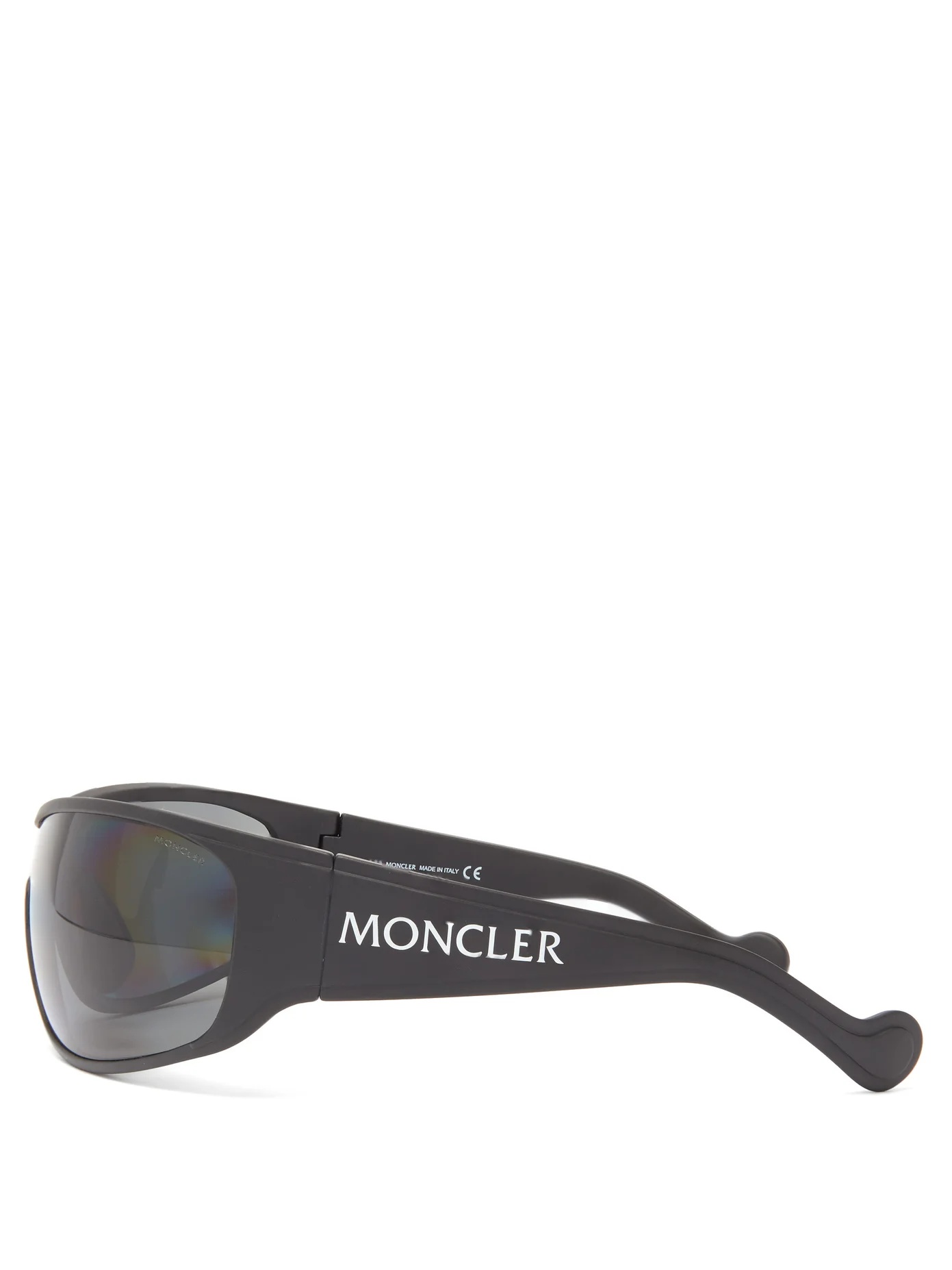 Logo-stripe acetate cycle sunglasses - 4