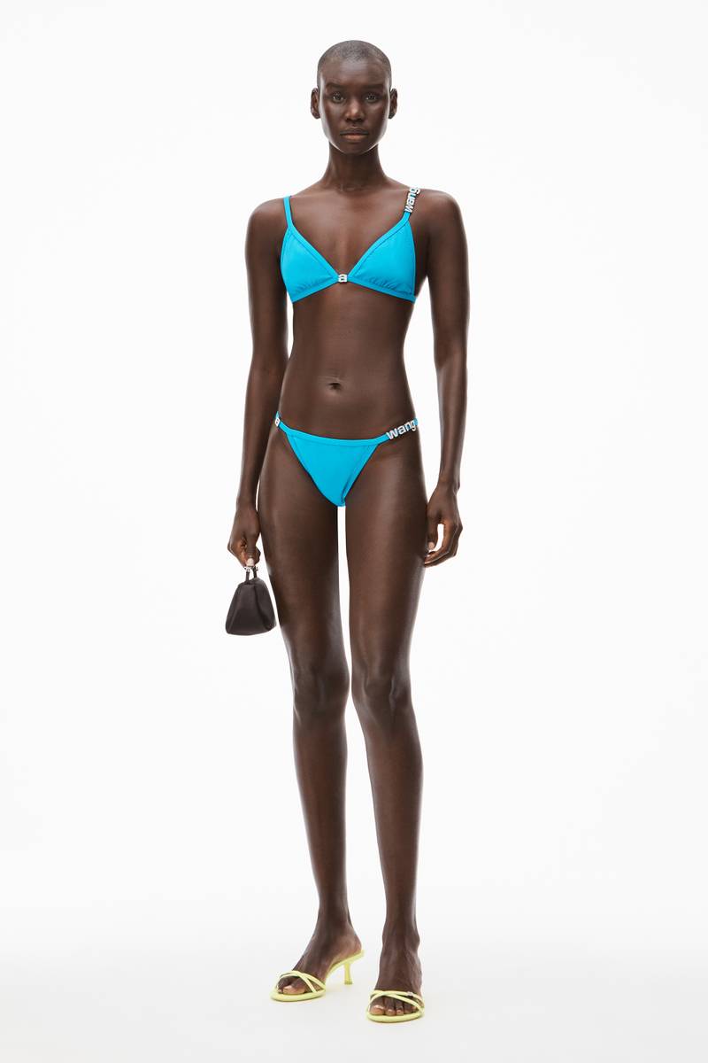 Alexander Wang DIAMANTE LOGO BIKINI TOP IN JERSEY outlook
