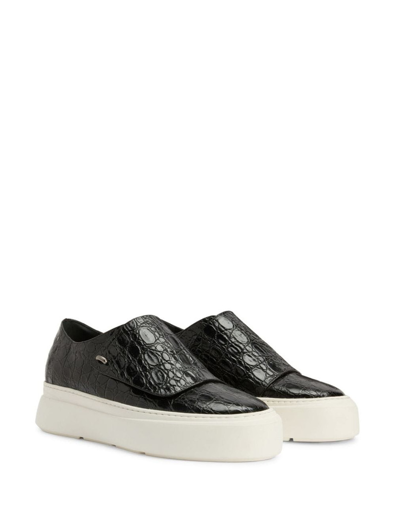 Giuseppe Zanotti Mike crocodile-embossed sneakers outlook
