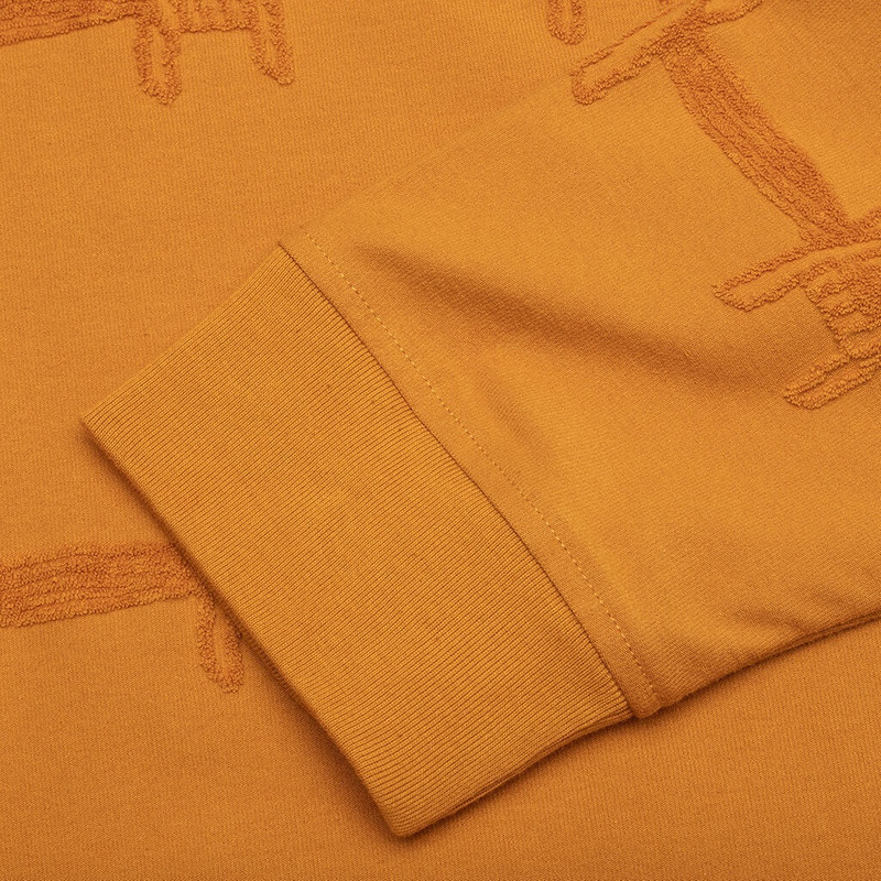 BRAIN DEAD BARBED WIRE BURNOUT L/S TEE - ORANGE 4