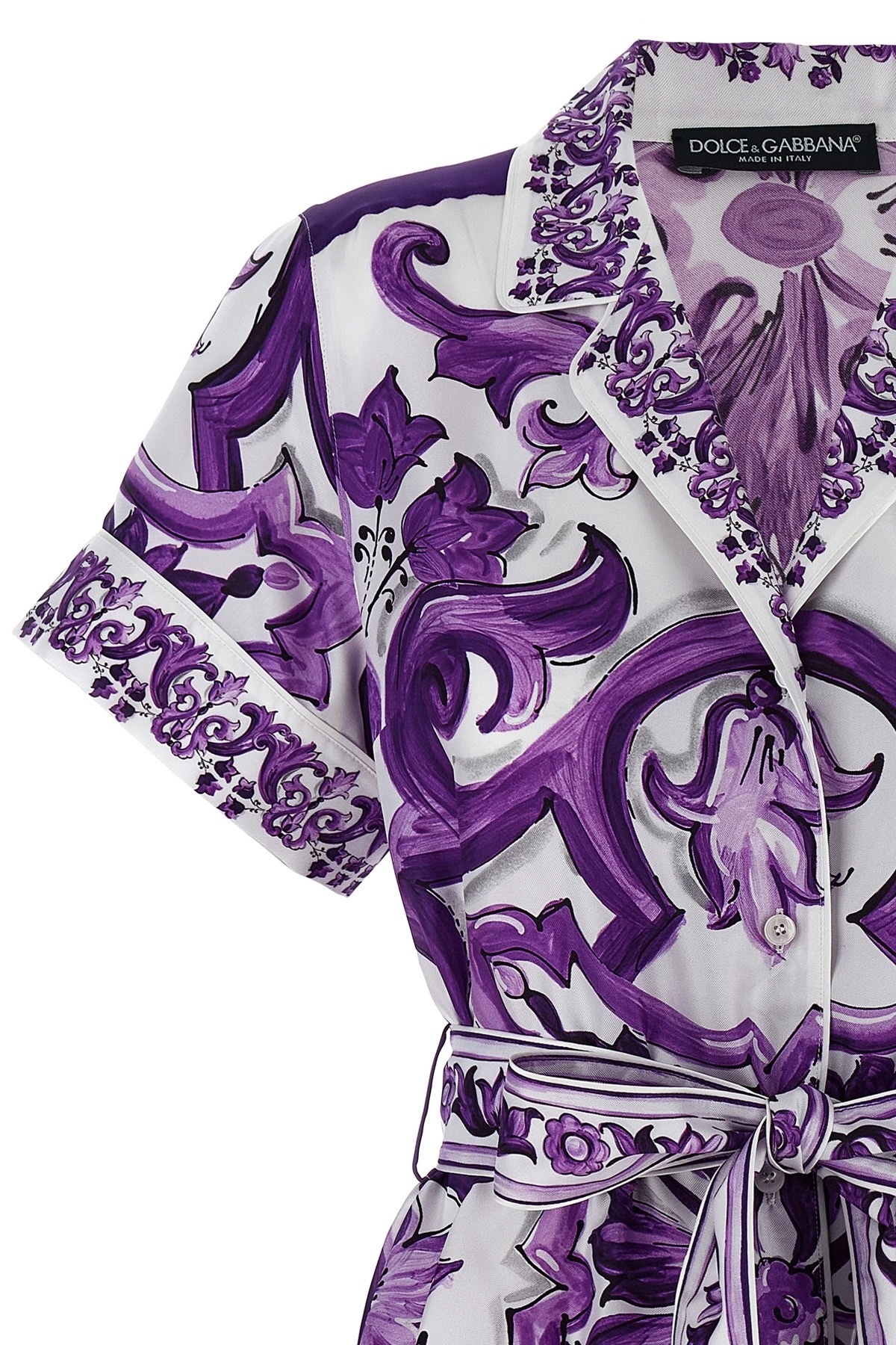 'Maiolica' print pajama shirt - 4