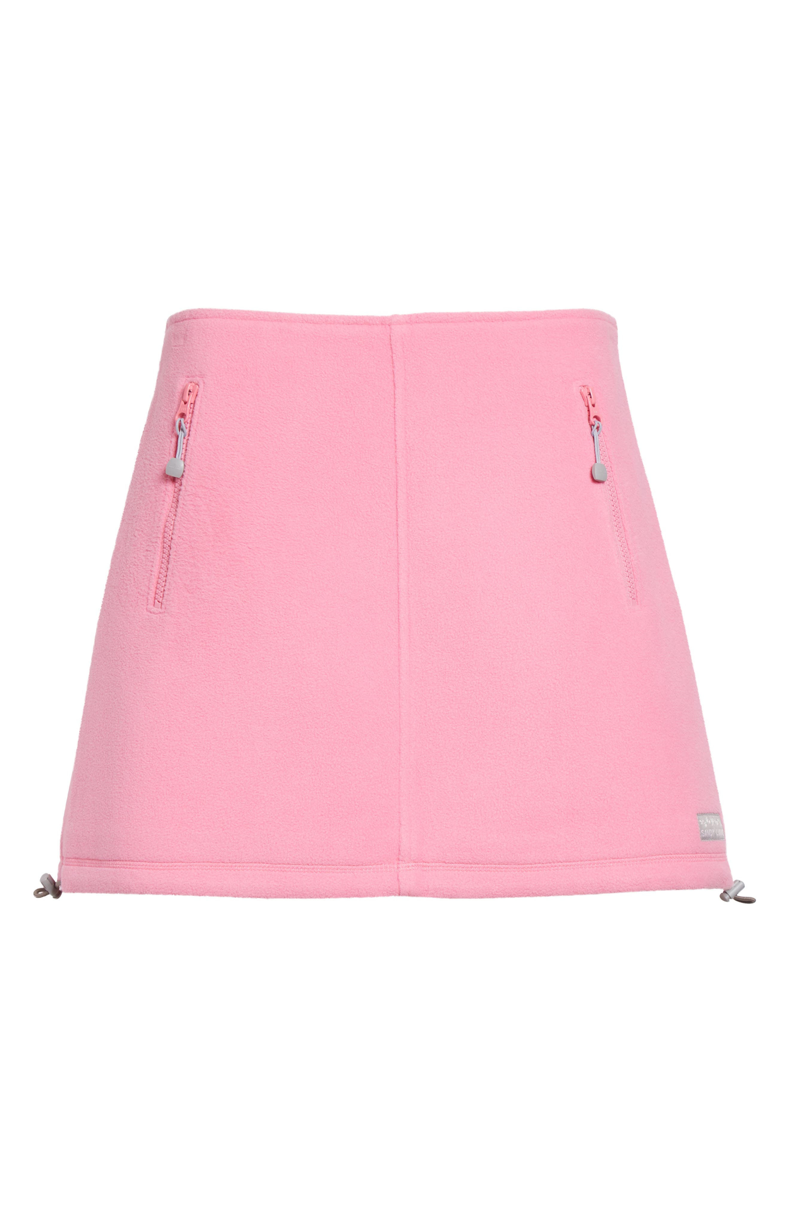 Sandy Liang Polar Fleece Miniskirt in Pink at Nordstrom - 6