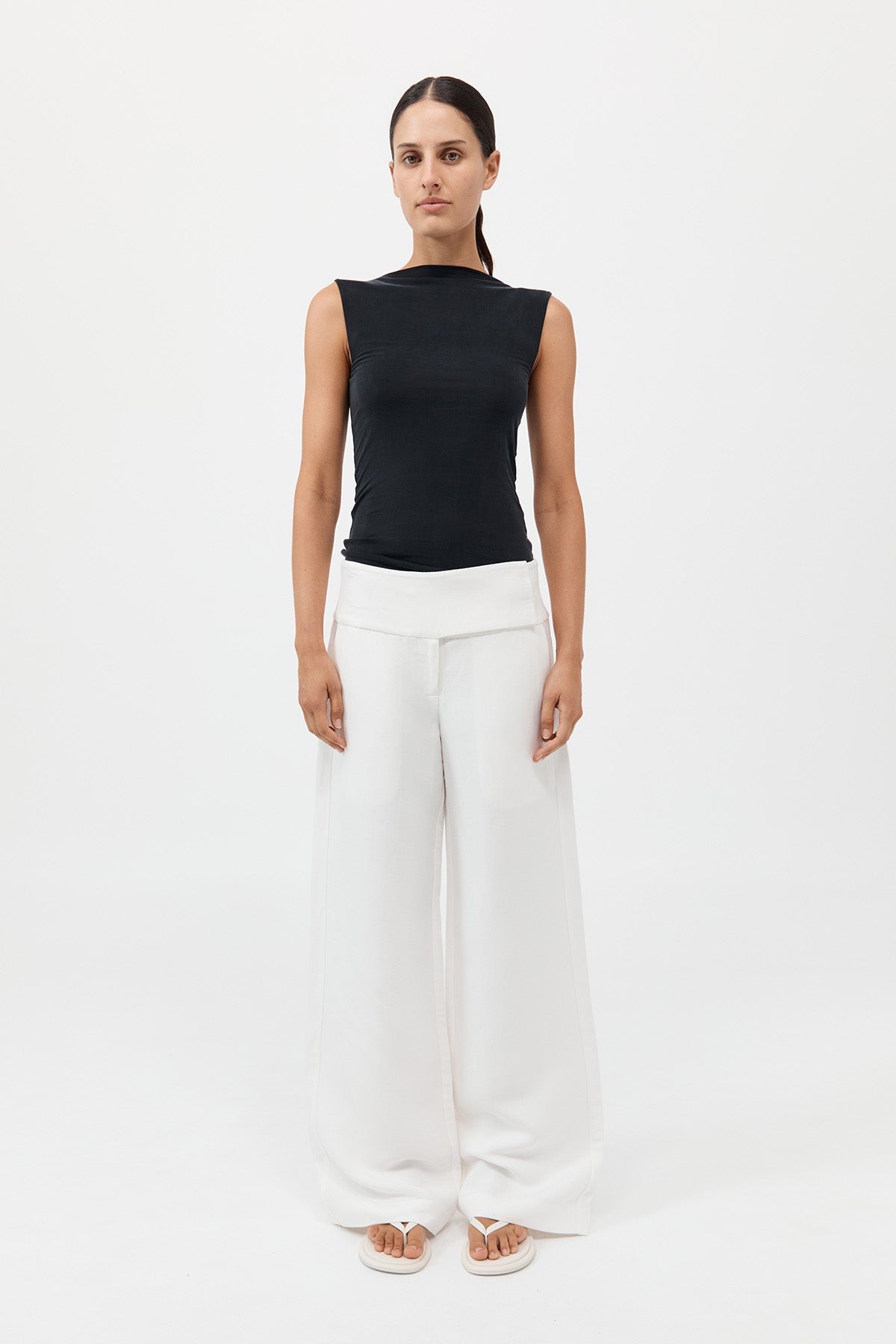 Cupro Jersey Top - Black - 3