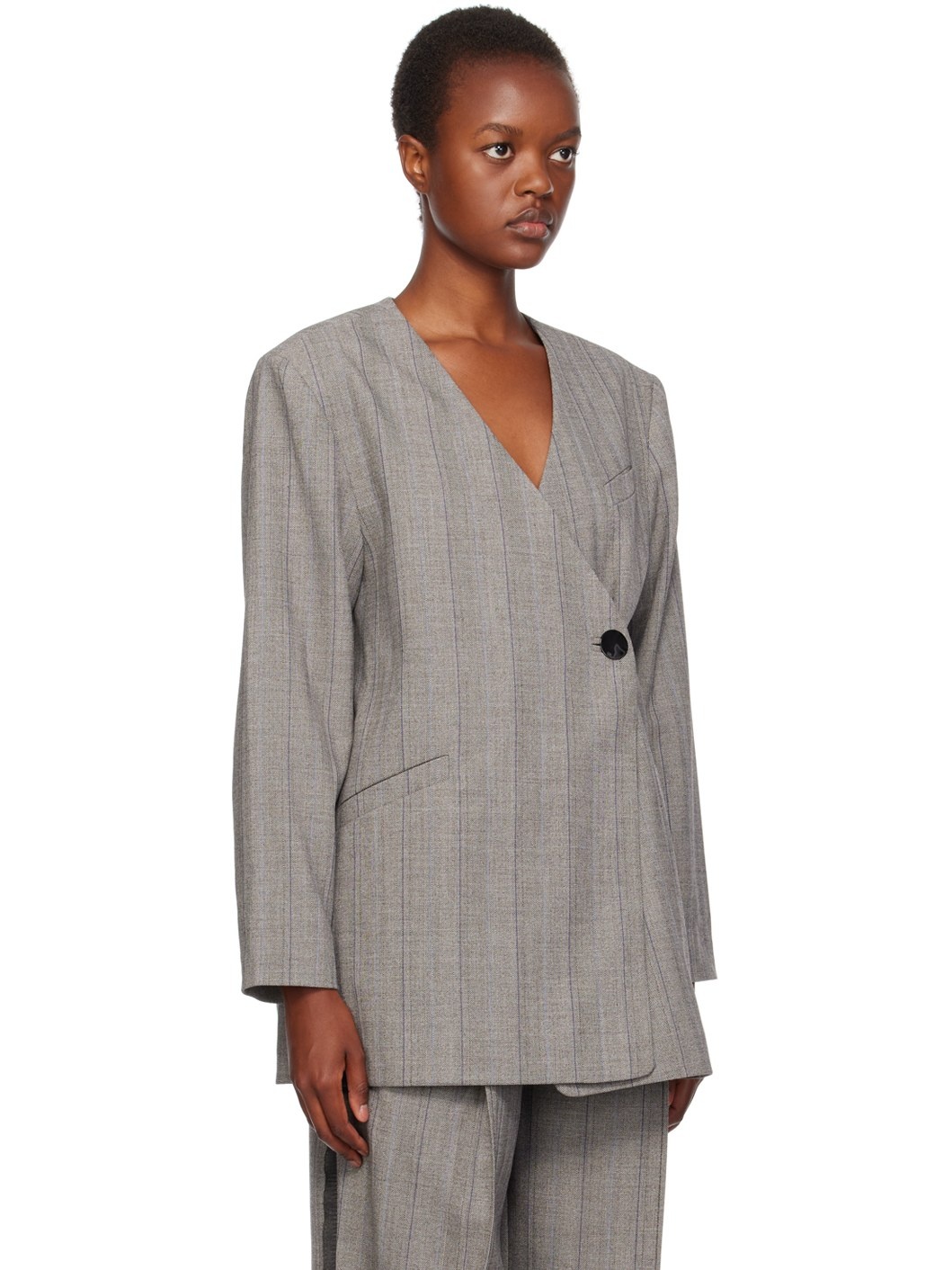 Gray Relaxed-Fit Blazer - 2