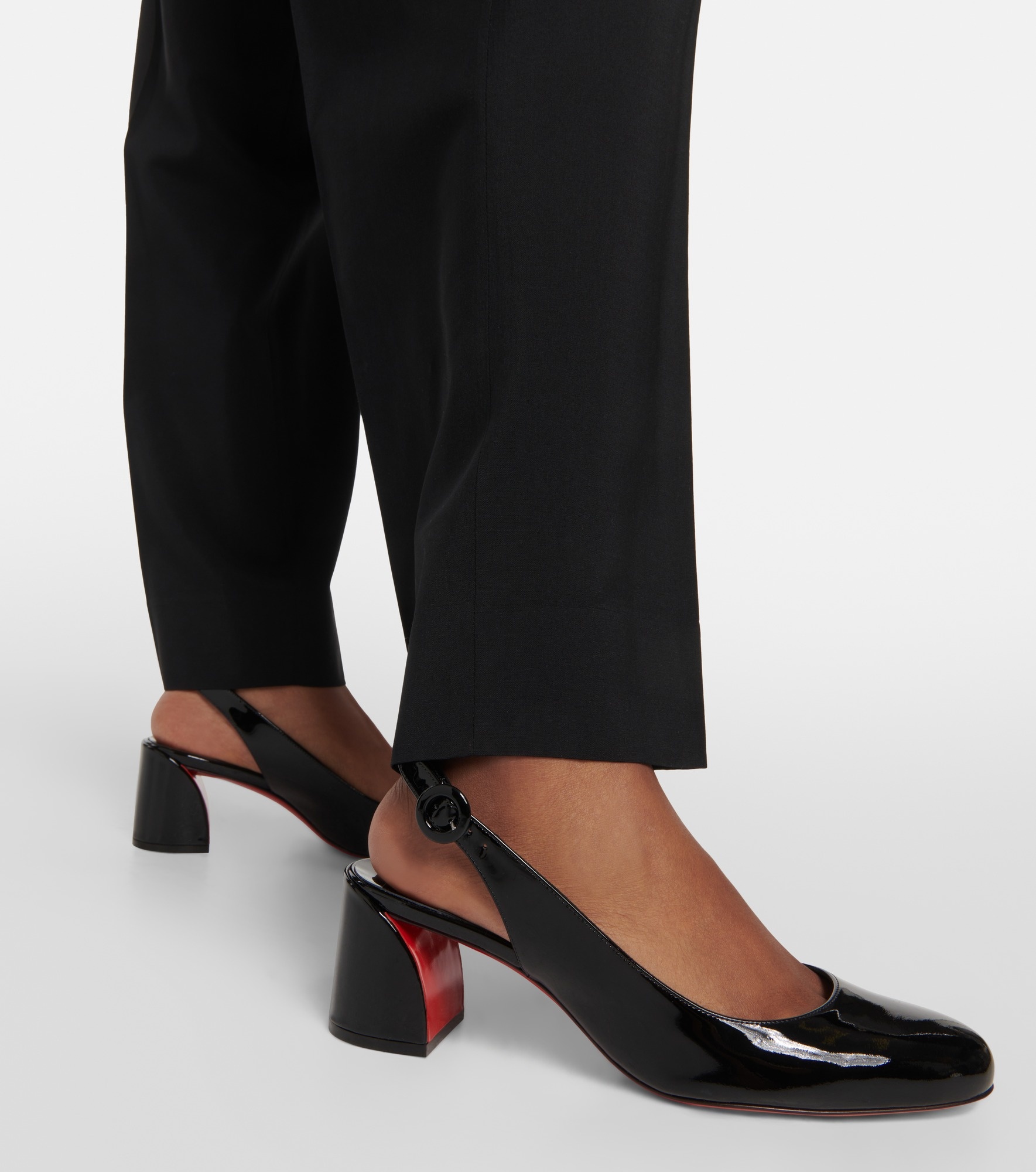 Patent leather slingback pumps - 4