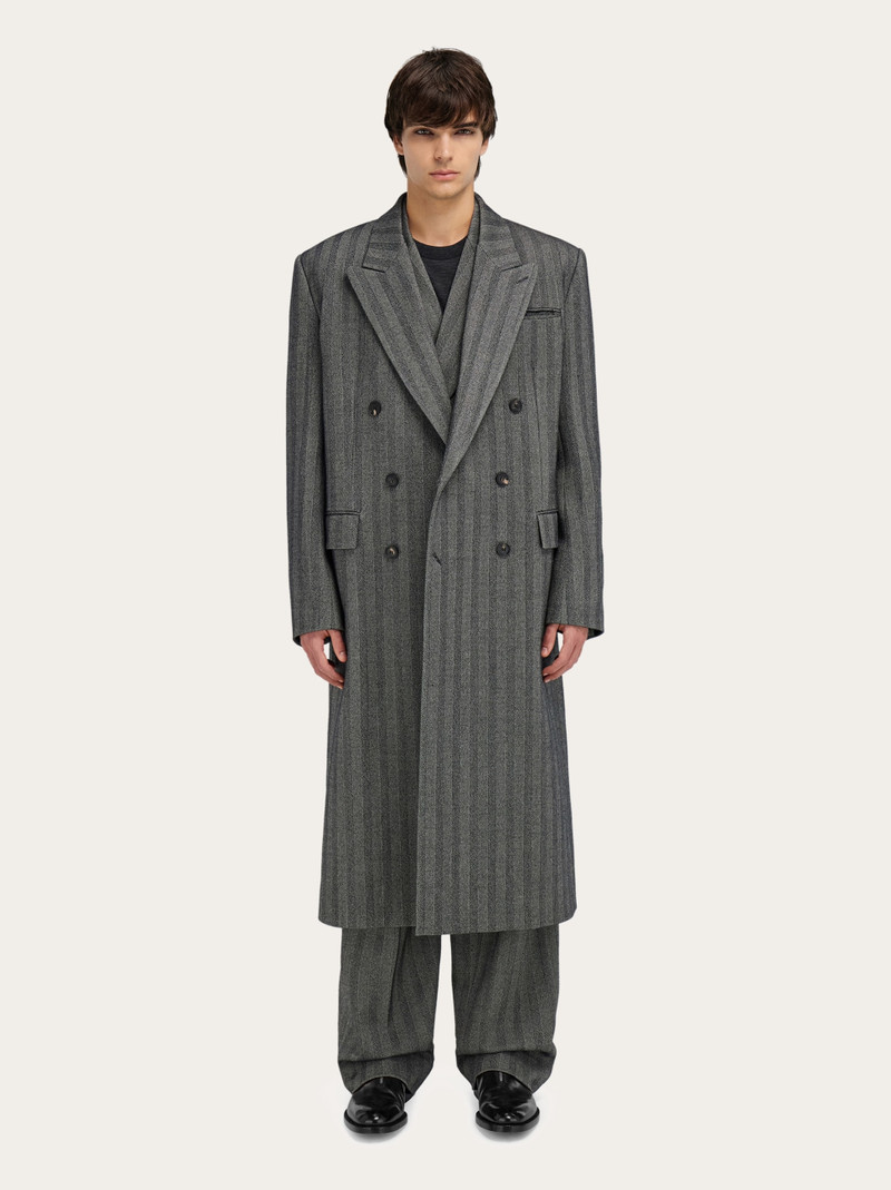 Double breasted chevron coat 6