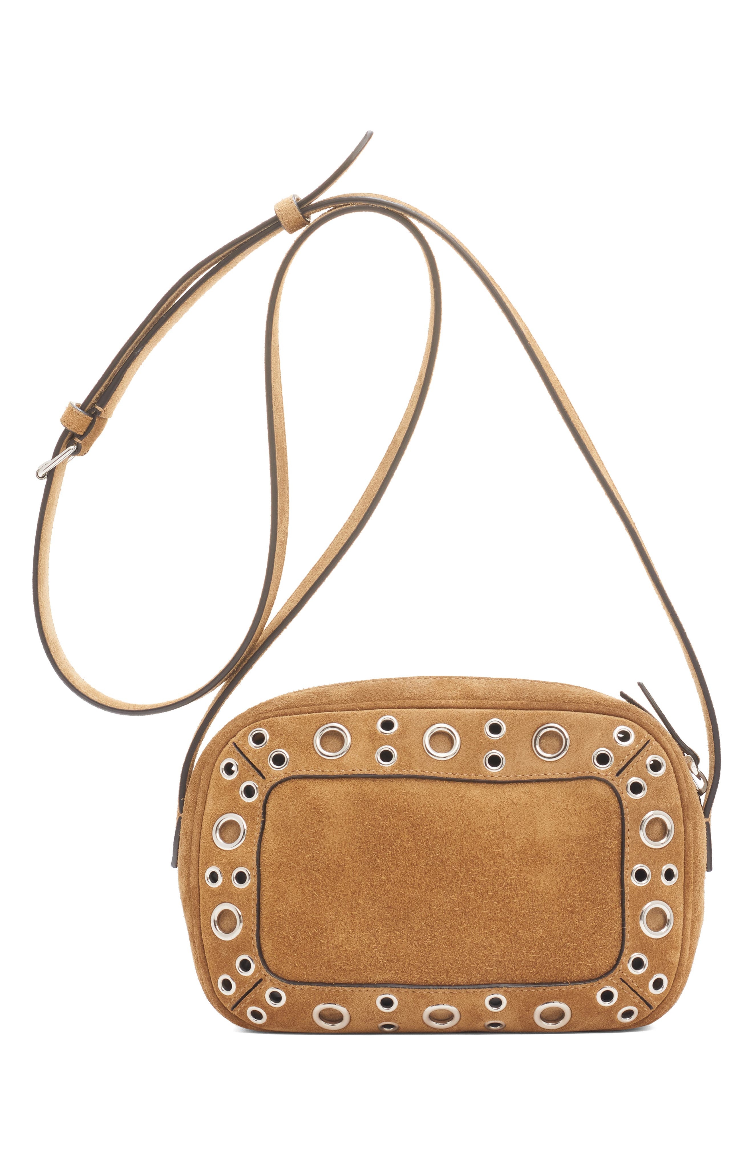 Valentino Garavani Nellcôte Studded Suede Crossbody Bag in Beige at Nordstrom - 2