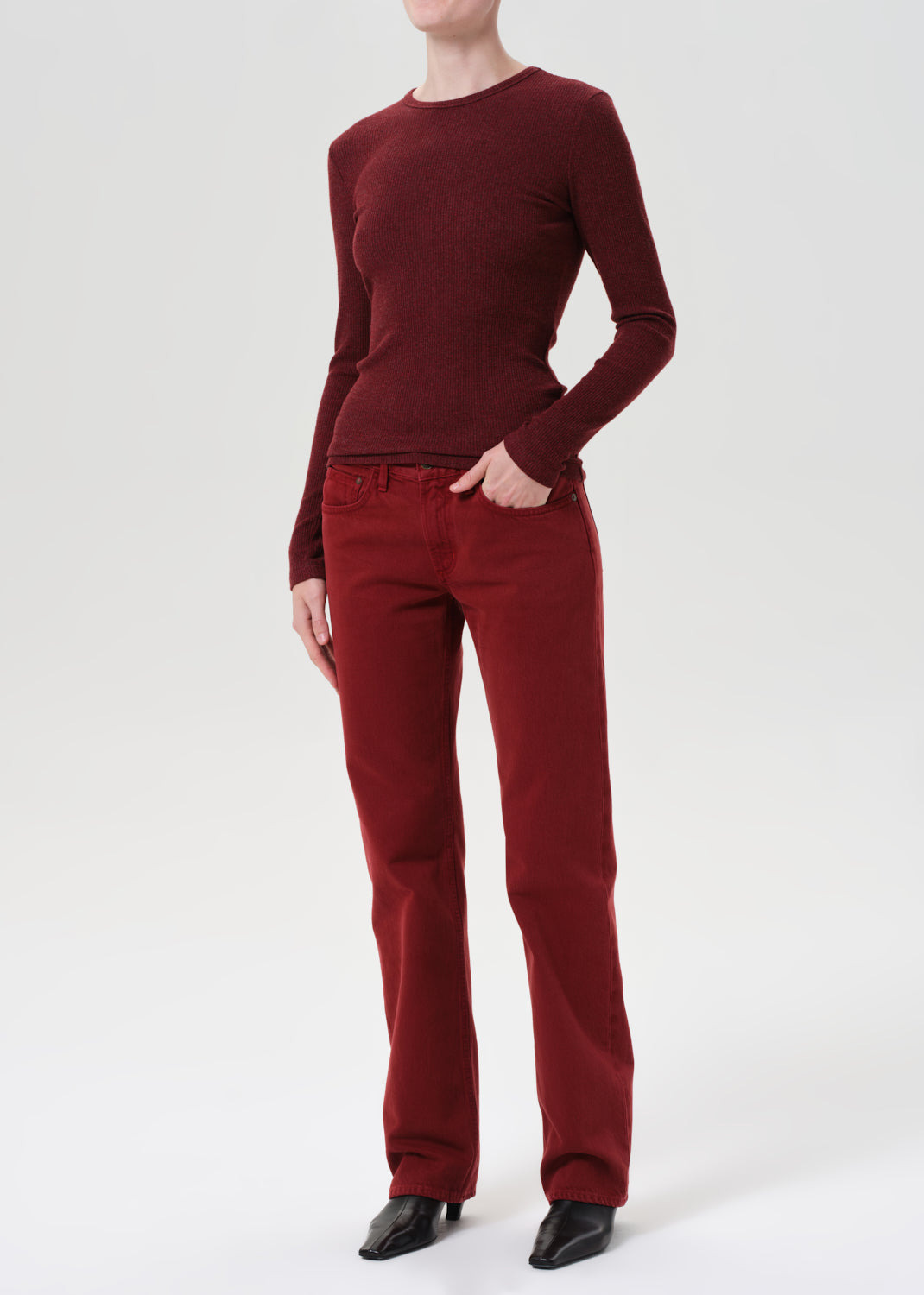 DELPHI SLIM TEE IN BRICK - 6