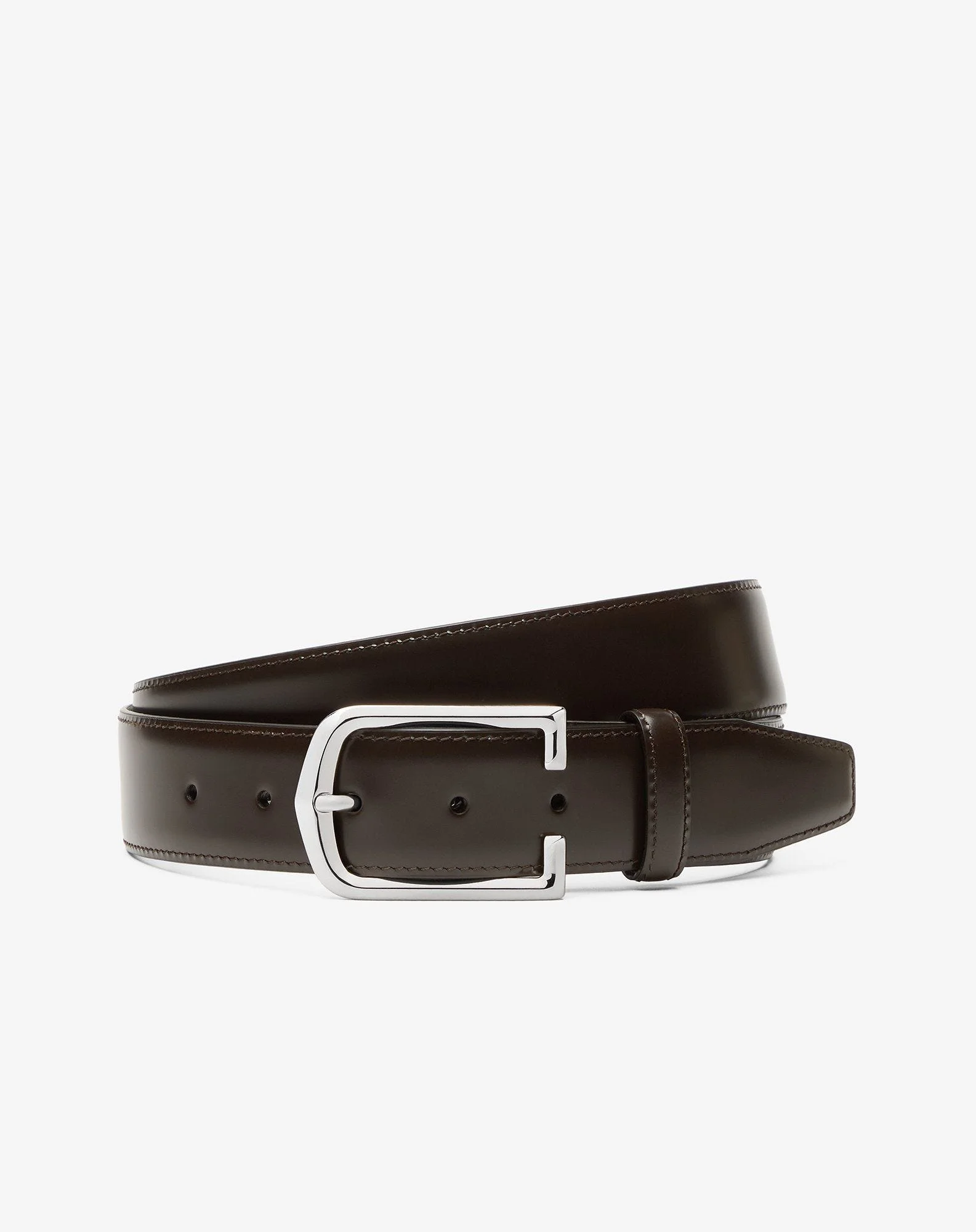 Brown leather belt - 1