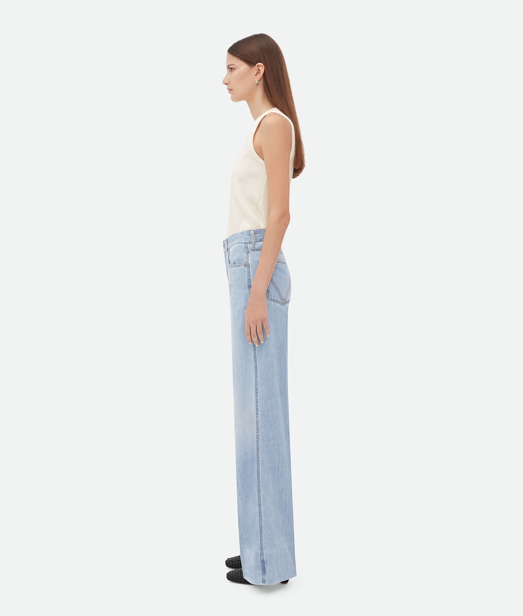 Light Bleached Wide Leg Denim - 2