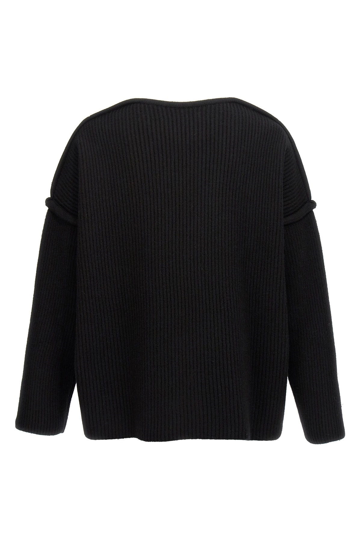 Geometric neckline sweater - 3