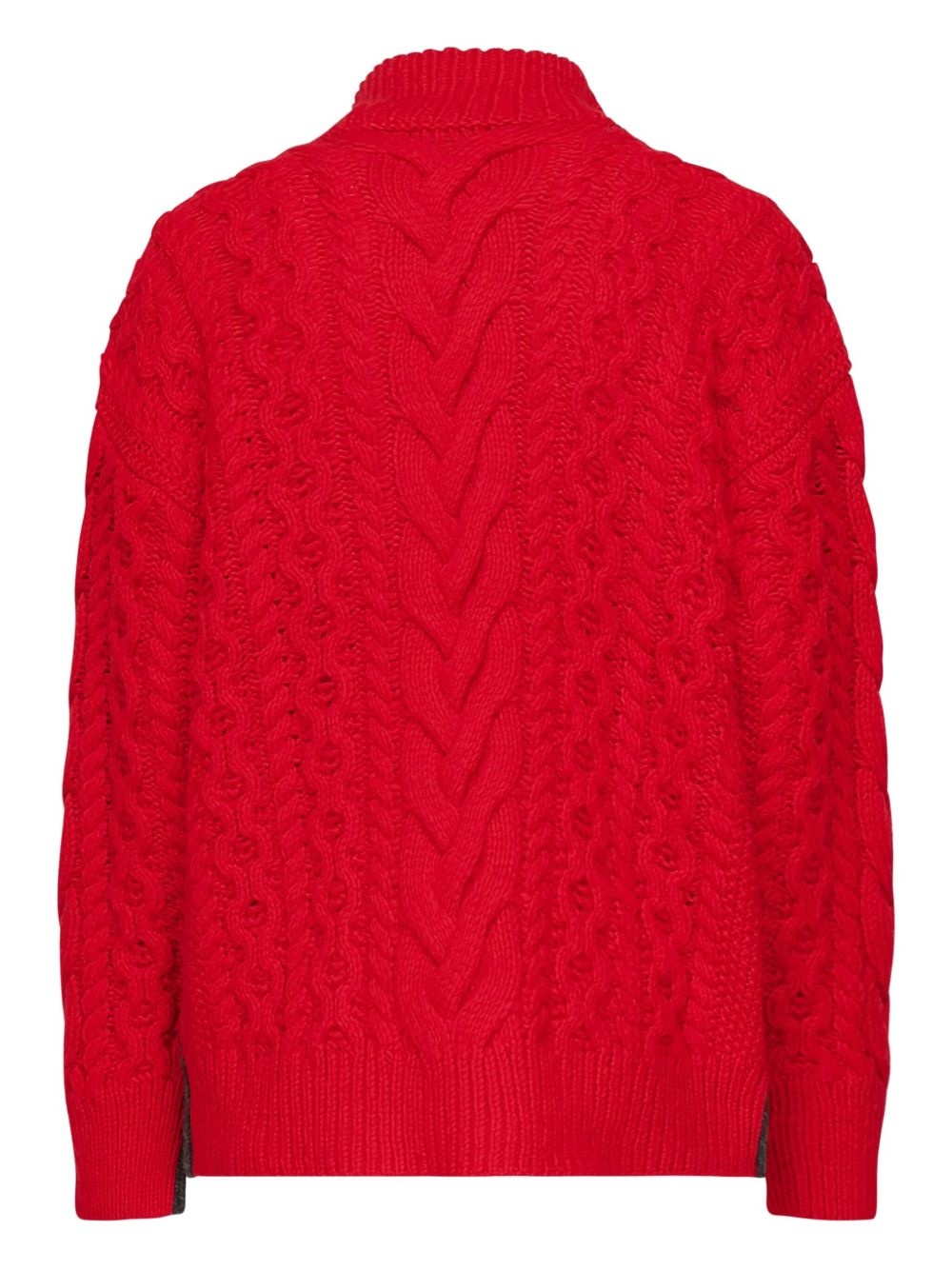 cable-knit high-neck sweater - 2