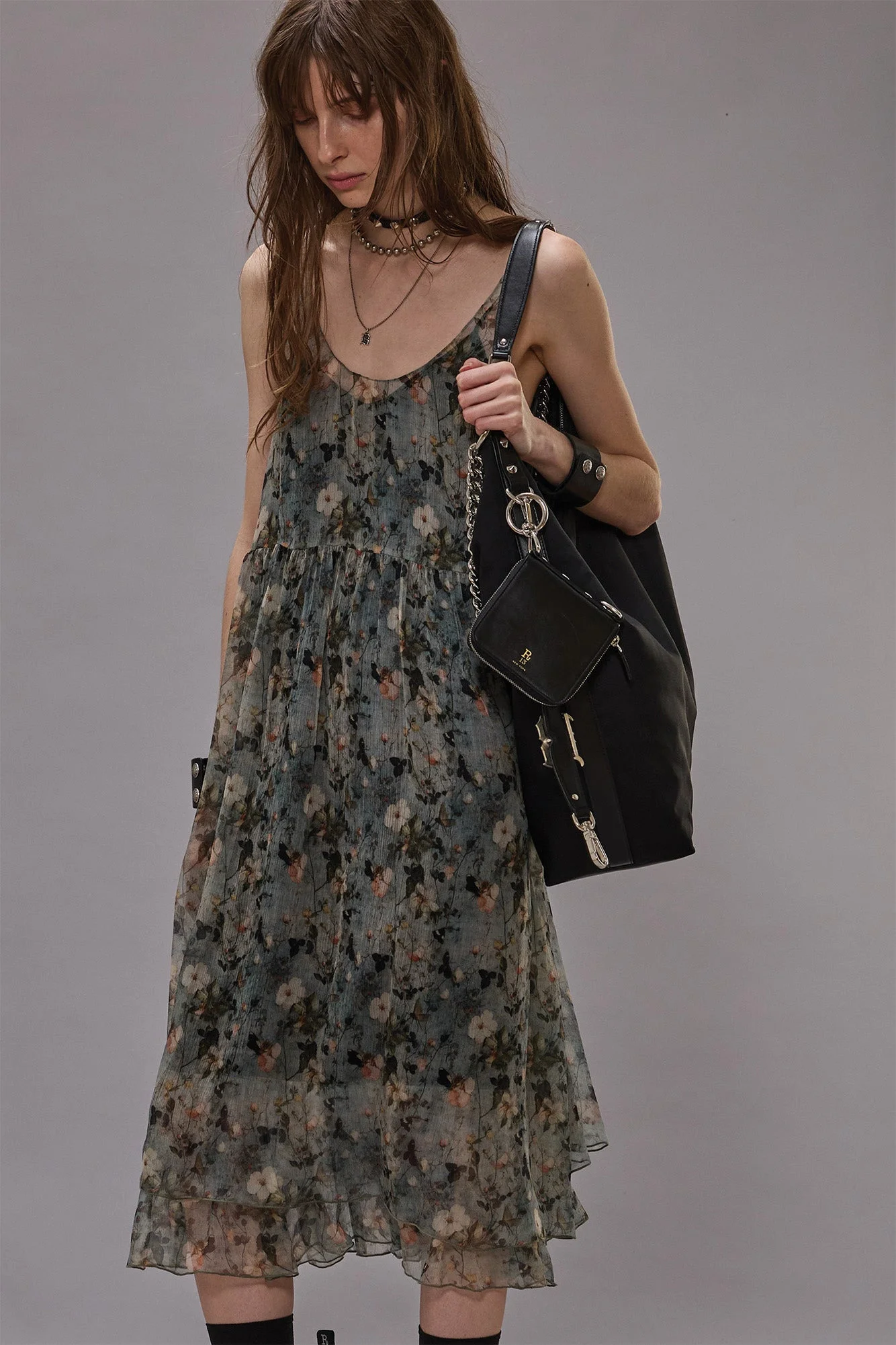 GATHERED TANK DRESS - 1