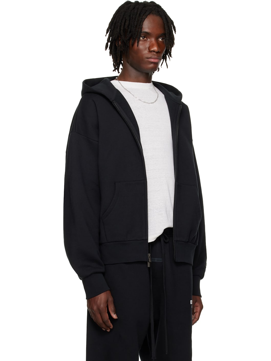 Black Classic Full Zip-Up Hoodie - 2