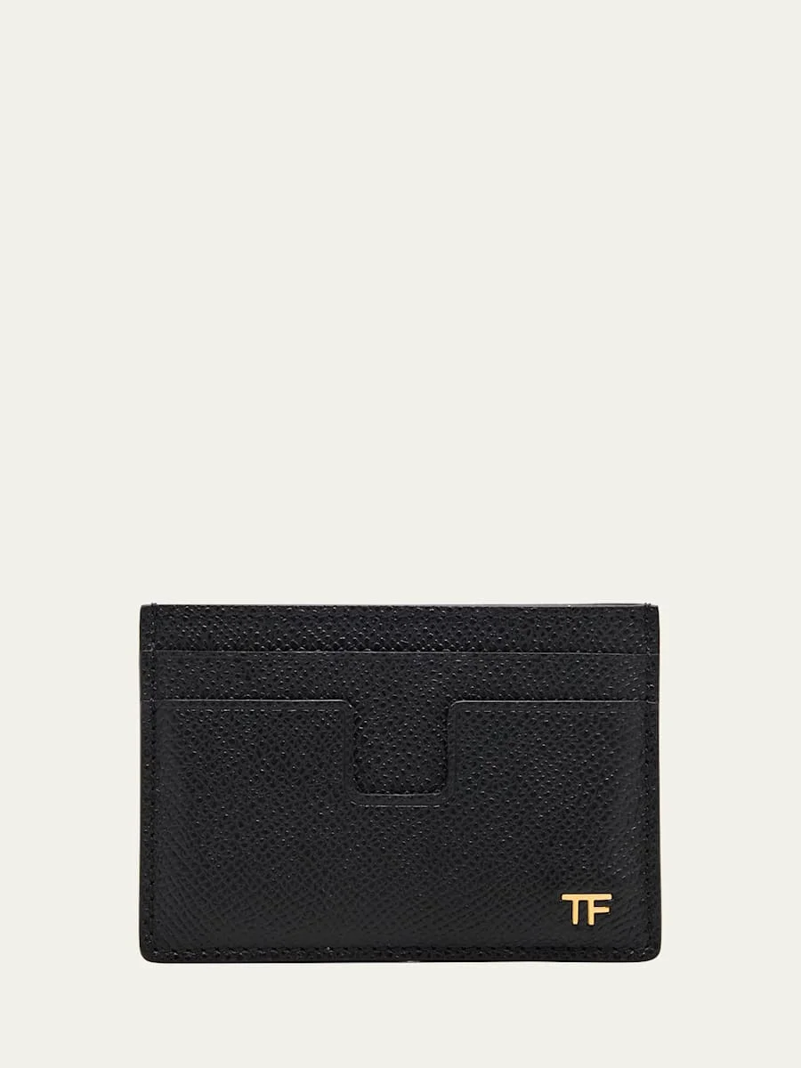 Men's T-Line Leather Card Holder - 1